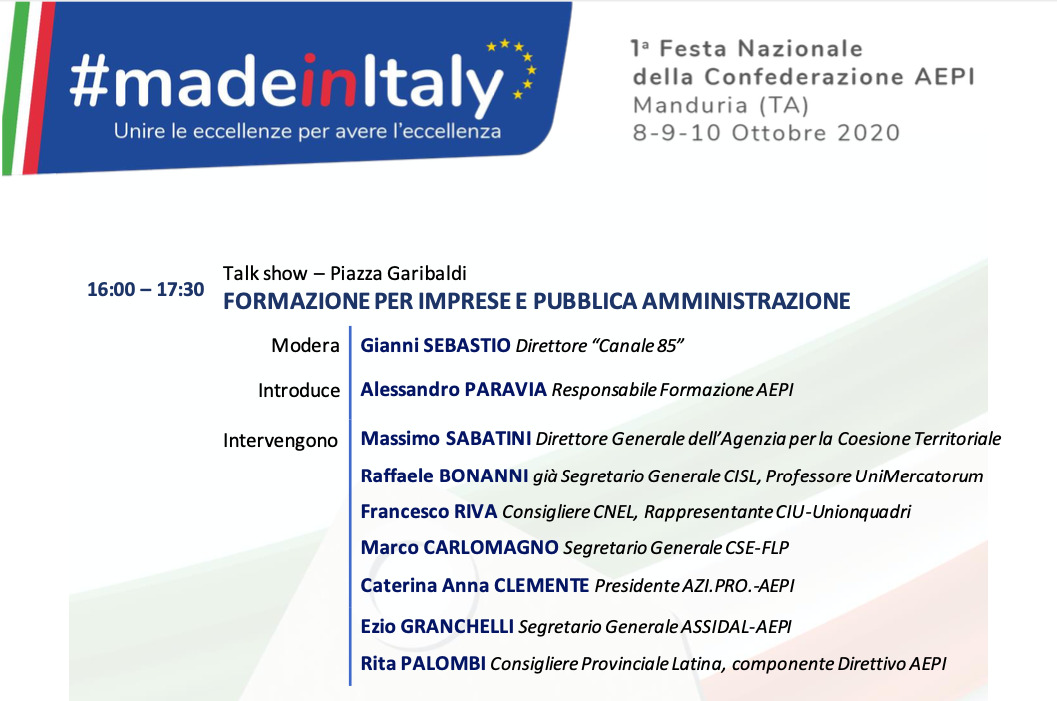 Convegno Made in Italy organizzato da AEPI .